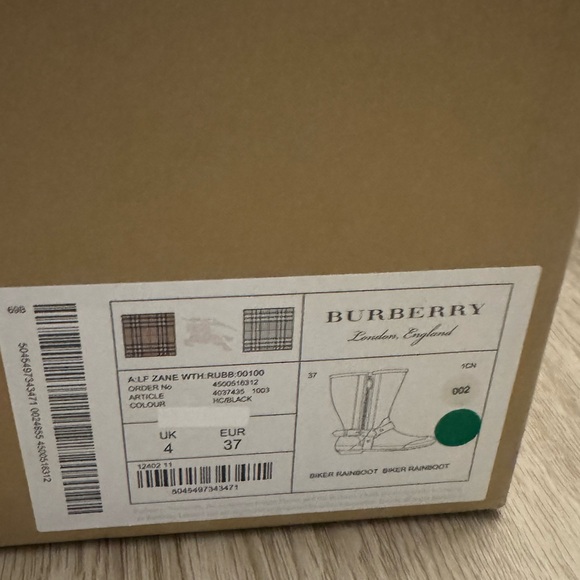 100% authentic Burberry biker rain boot - Picture 12 of 12
